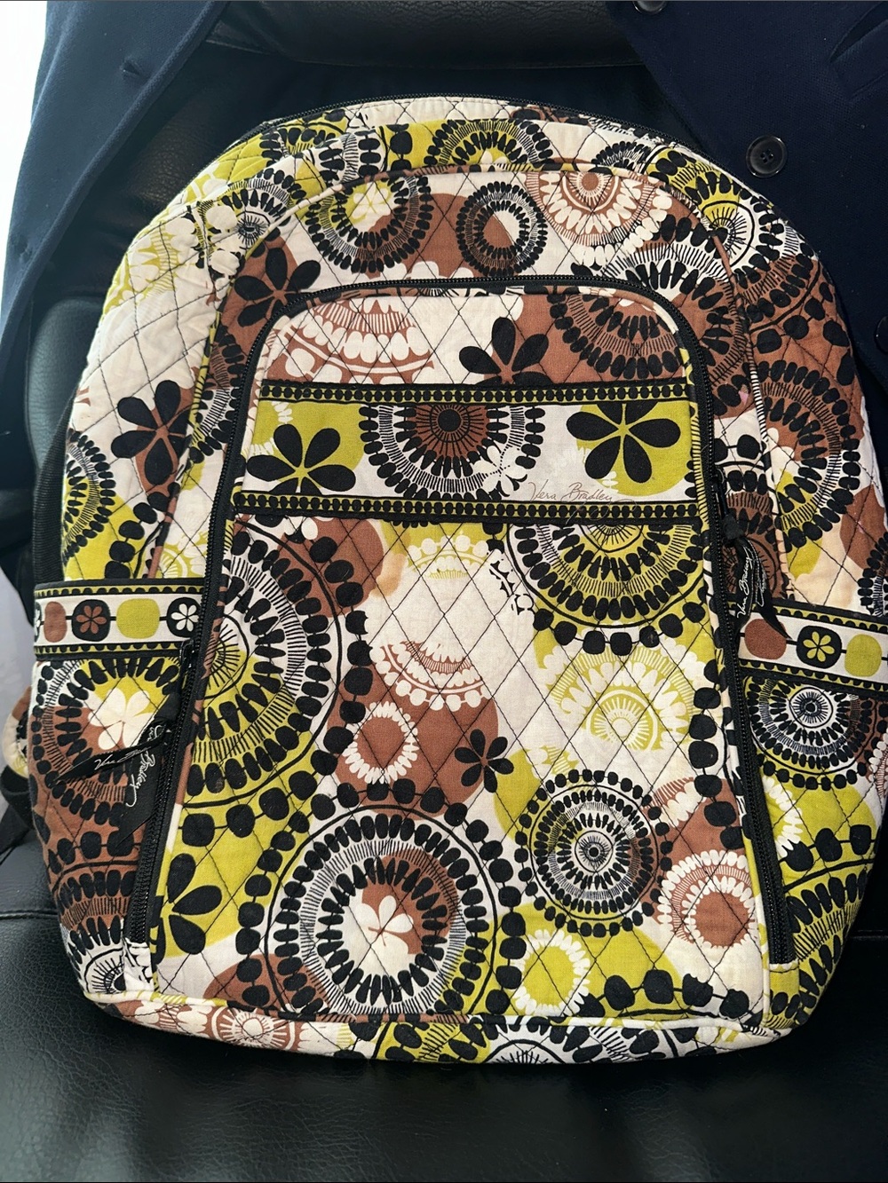 Vera Bradley Women's Backpack - Olive, Brown & Black